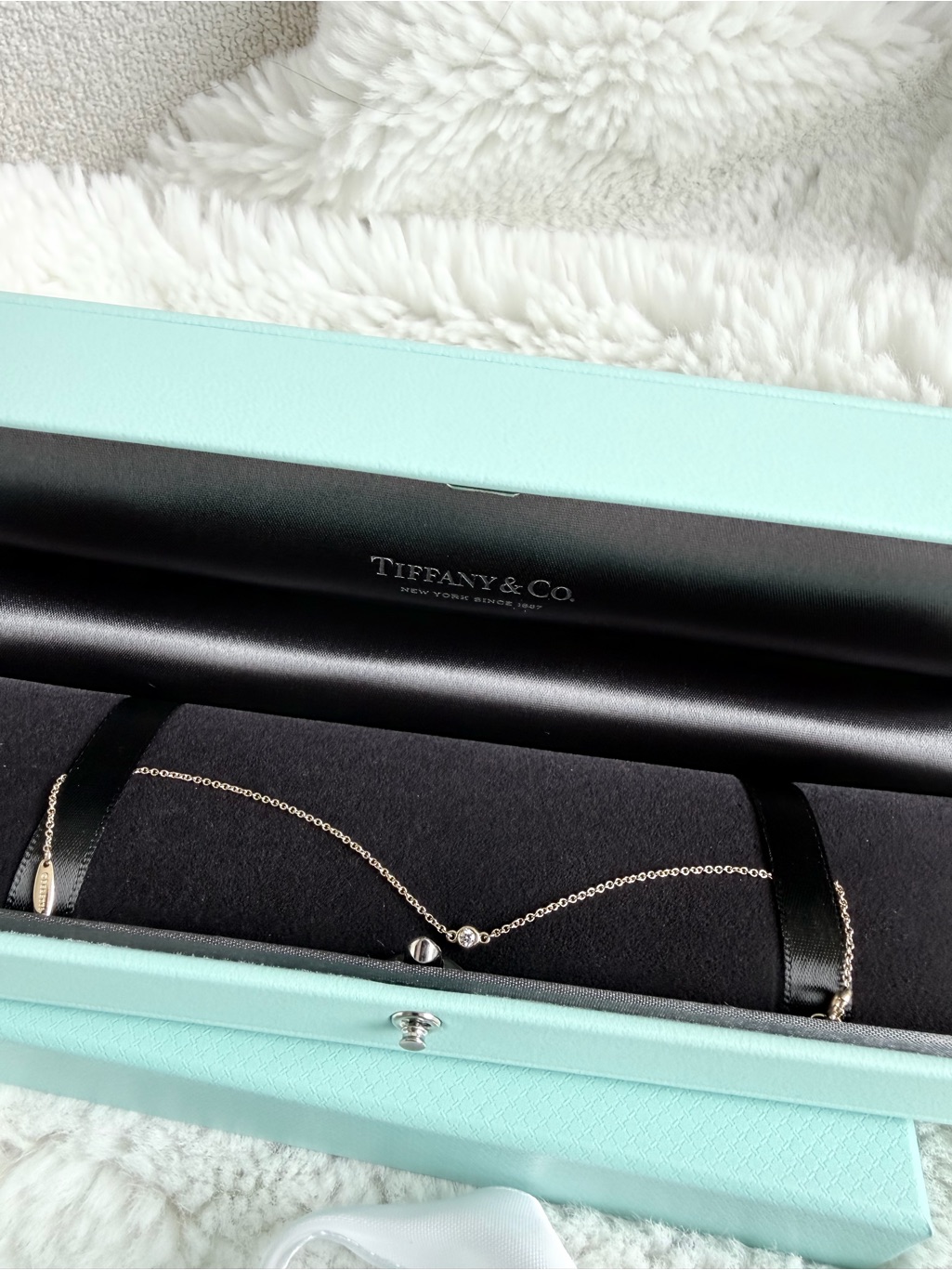 Tiffany & Co. Elsa Peretti Diamonds By The Yard Single Diamond Bracelet